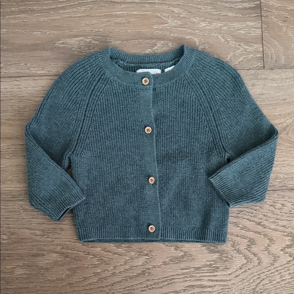 Mango Baby Green Knit Cardigan 6-9 months - Picture 4 of 6